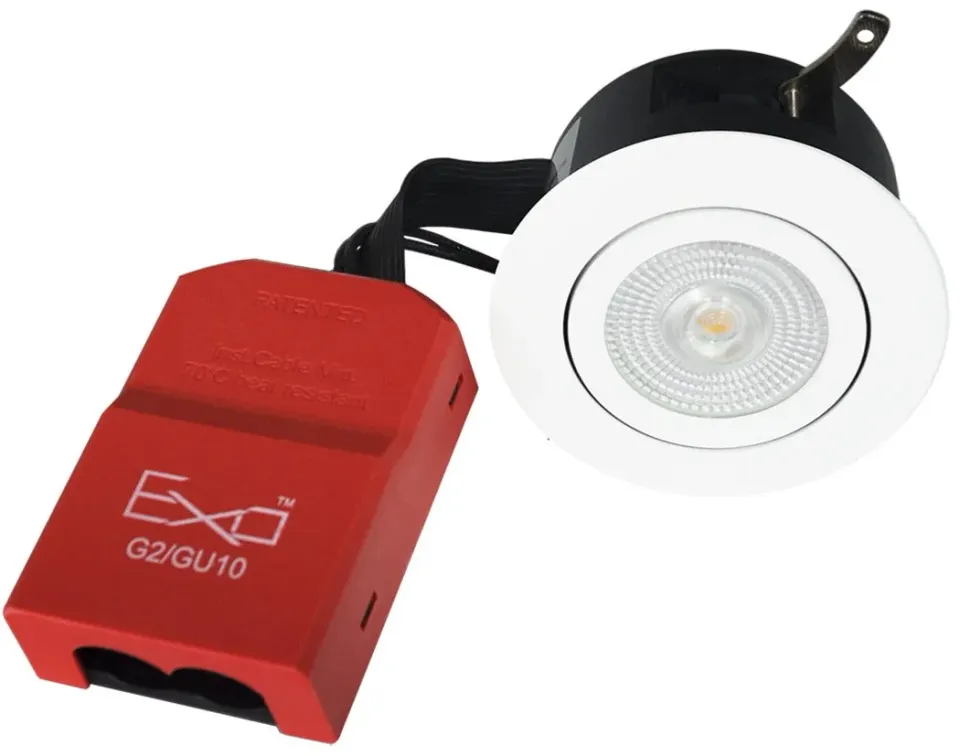 EXO 42 G2 Low Profile GU10 indbygningsspot Ø88 hvid