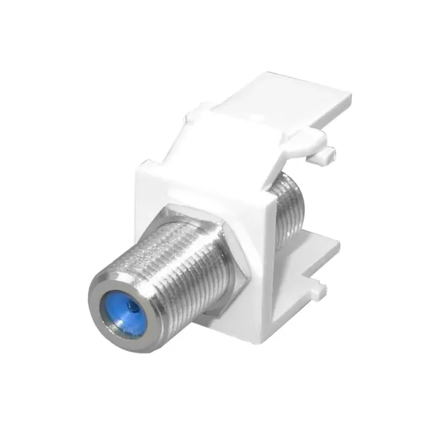 Simply45 F-connector keystone antennestik hvid 1 stk 3GHz