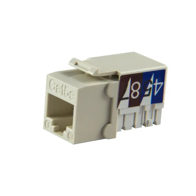 Simply45 101-LA keystone jack CAT5E lys almond