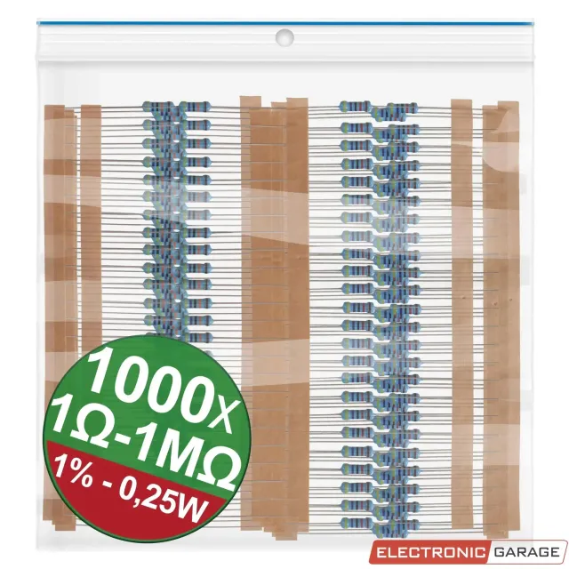 Electronic Garage EG 22P037 modstandssæt 1ohm-1Mohm 0,25W 1000stk