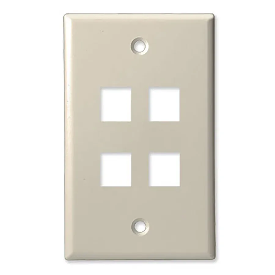 Simply45 204-LA vægplade 4-port lys beige 10 stk