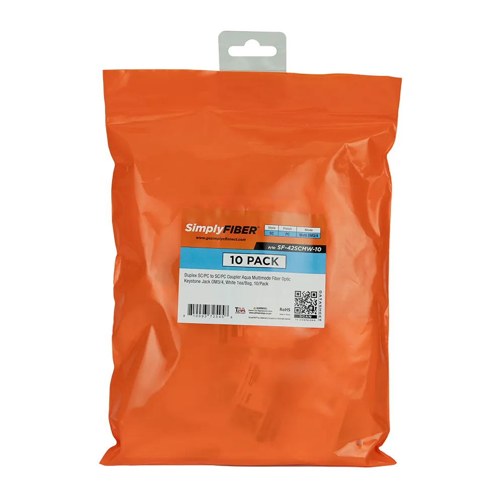 Simply45 SC/PC fiber keystone aqua 10 stk multimode