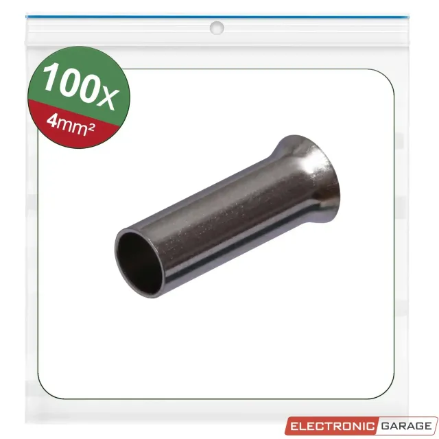 Electronic Garage EG 22C478 terminalrør 4mm² uisoleret 100 stk
