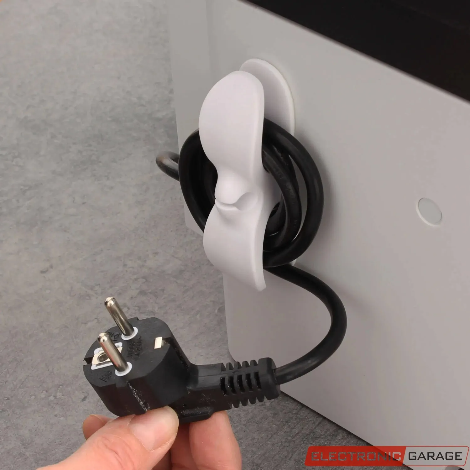 Electronic Garage kabelholder hvid selvklæbende 6 stk
