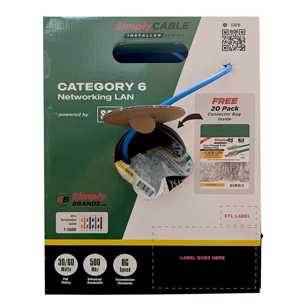 Simply45 Installer Series Cat6 netkabel grå 305 m