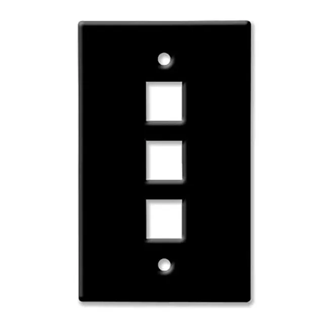 Simply45 203-BK vægudtag 3-port sort 10-pak
