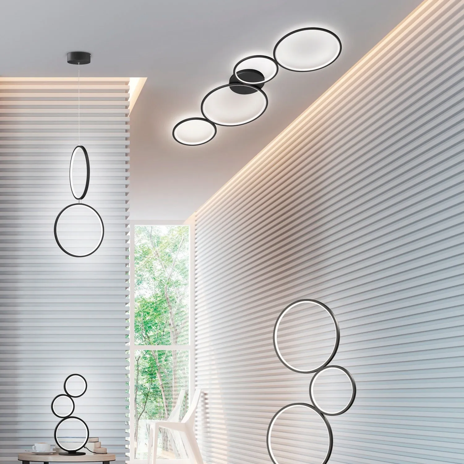 Trio Lighting Rondo LED loftlampe matsort inkl. lyskilde