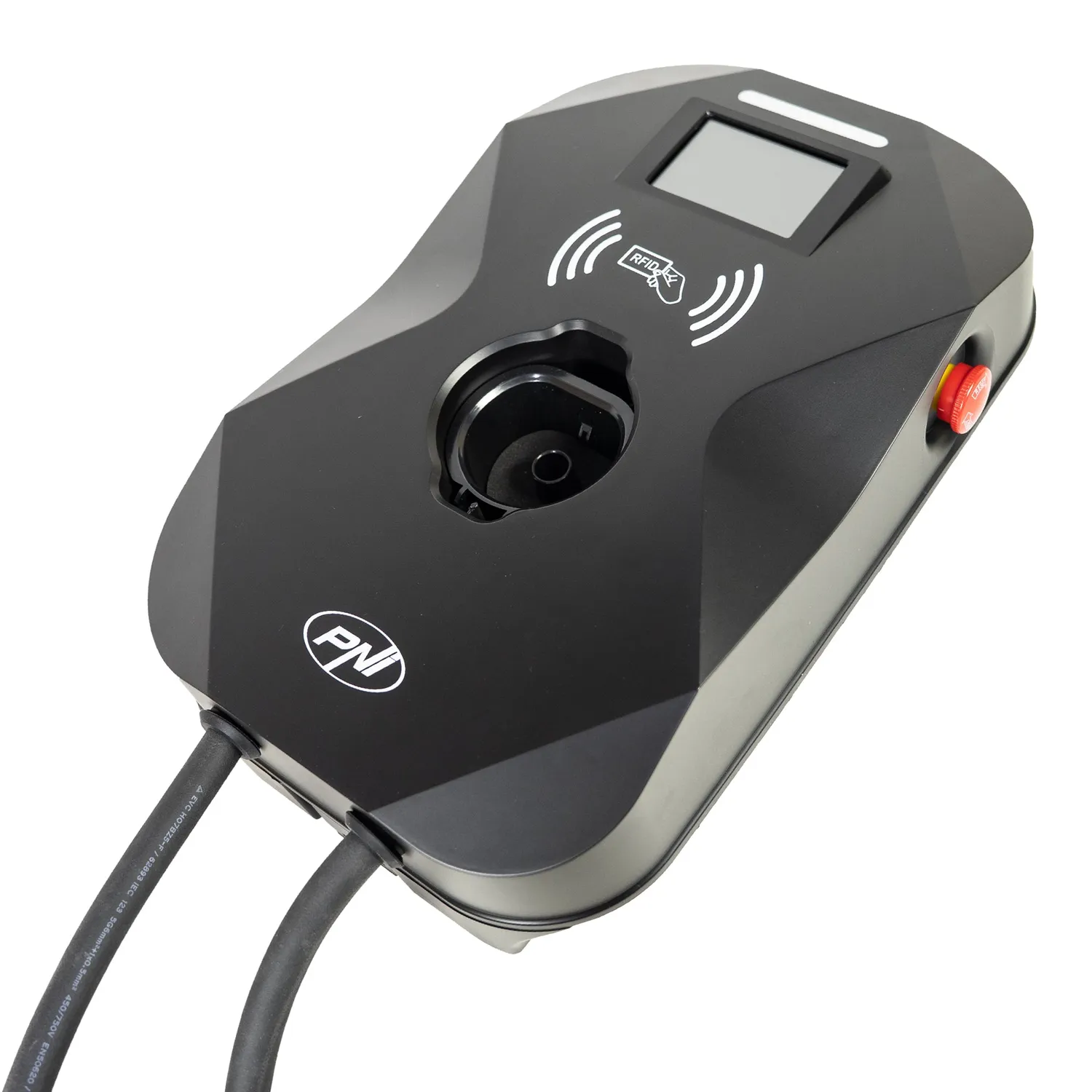 PNI KW11 ladestation 11kW Type 2 4m kabel med display