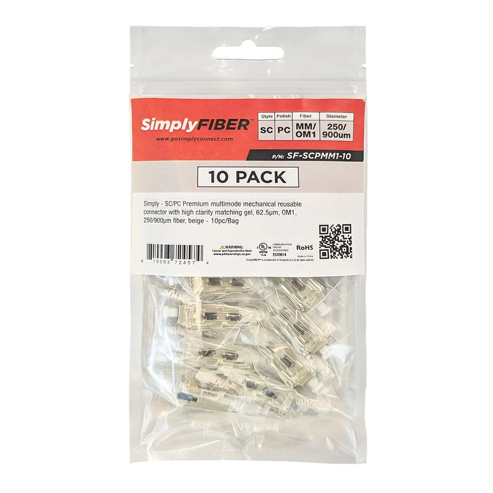 Simply45 SC/PC fiberstik multimode beige 10 stk OM1