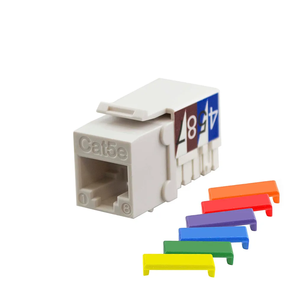 Simply45 Cat5e keystone jack hvid 25-pak uskærmet