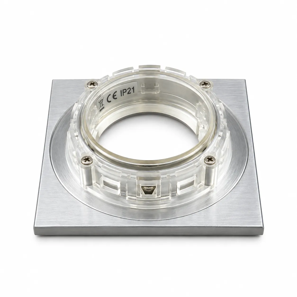 Daxtor GU10 downlight front firkantet satin nikkel