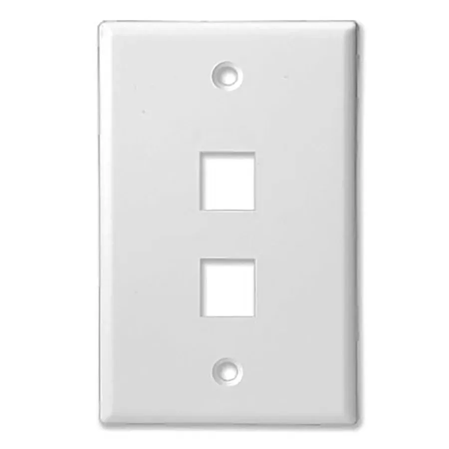 Simply45 302-WT vægplade 2-port hvid 10 stk keystone