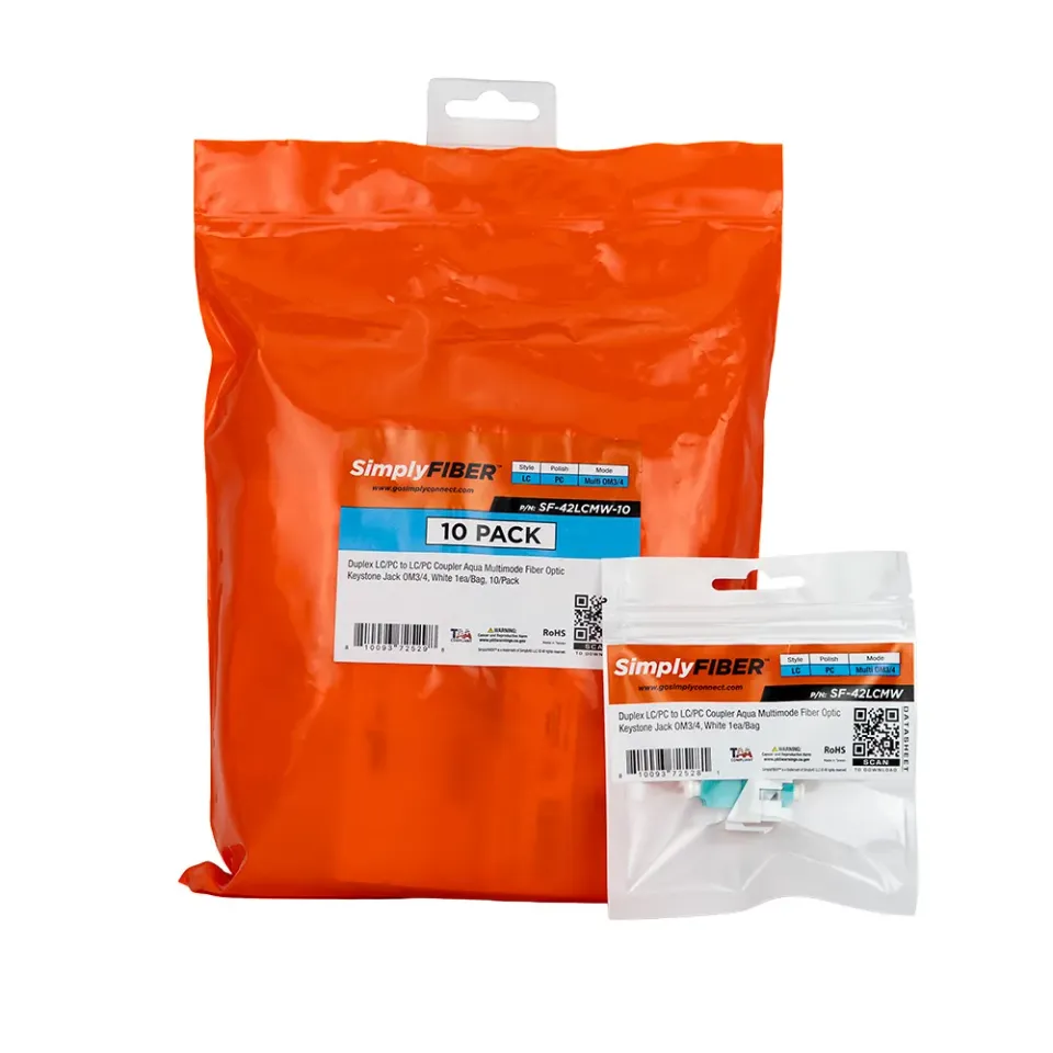 Simply45 LC fiber keystone aqua 10 stk multimode
