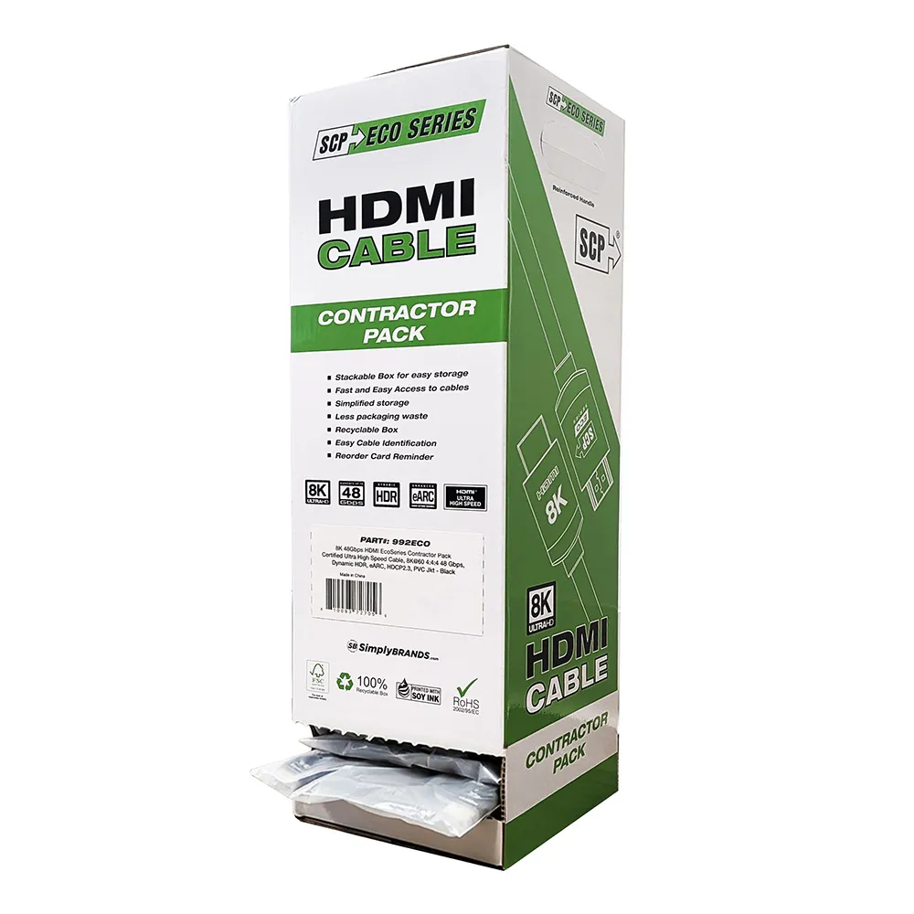Simply45 EcoSeries 8K HDMI-kabel sort 1 m 30-pak