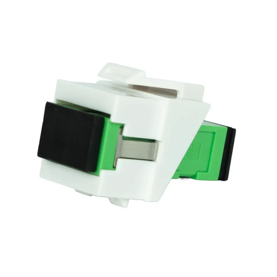 Simply45 SC/APC keystone fiberudtag hvid 1 stk