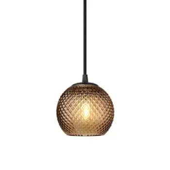 Nobb Ball pendel small amber glas G9