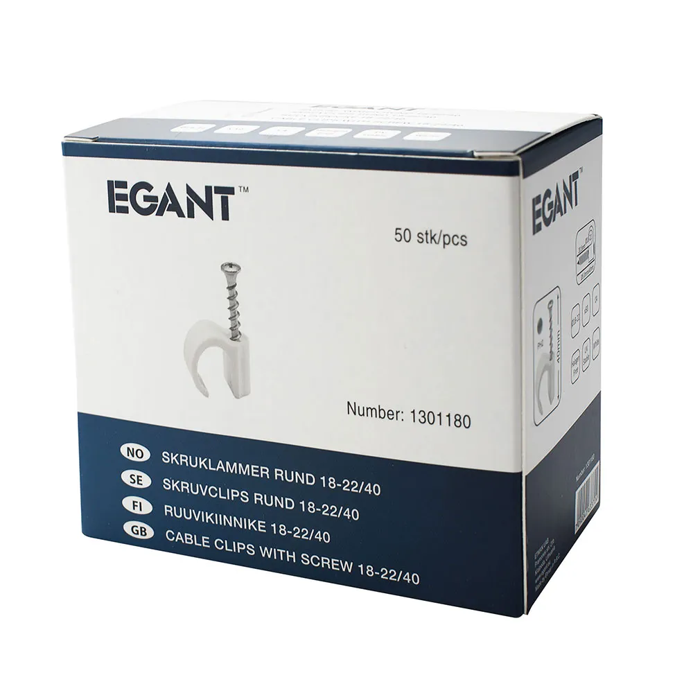 EGANT 18-22 mm skrueklammer rund ledning