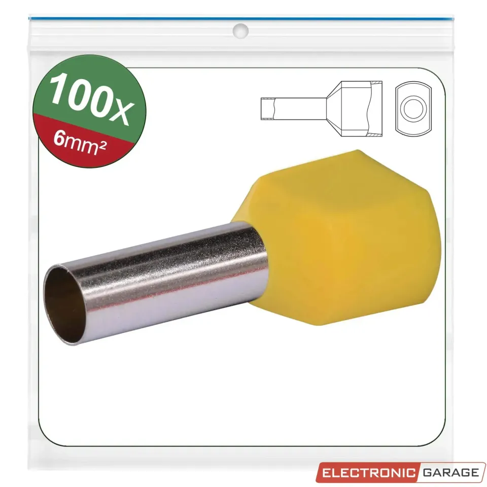 Electronic Garage EG 22C439 twin aderendhylstre 2x6mm² 100 stk