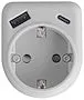 EL-Grossisten stikprop 1-vejs USB-A/C jordet hvid