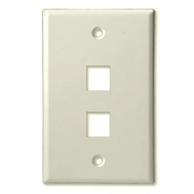 Simply45 302-AL frontplade 2-port almond 10 stk