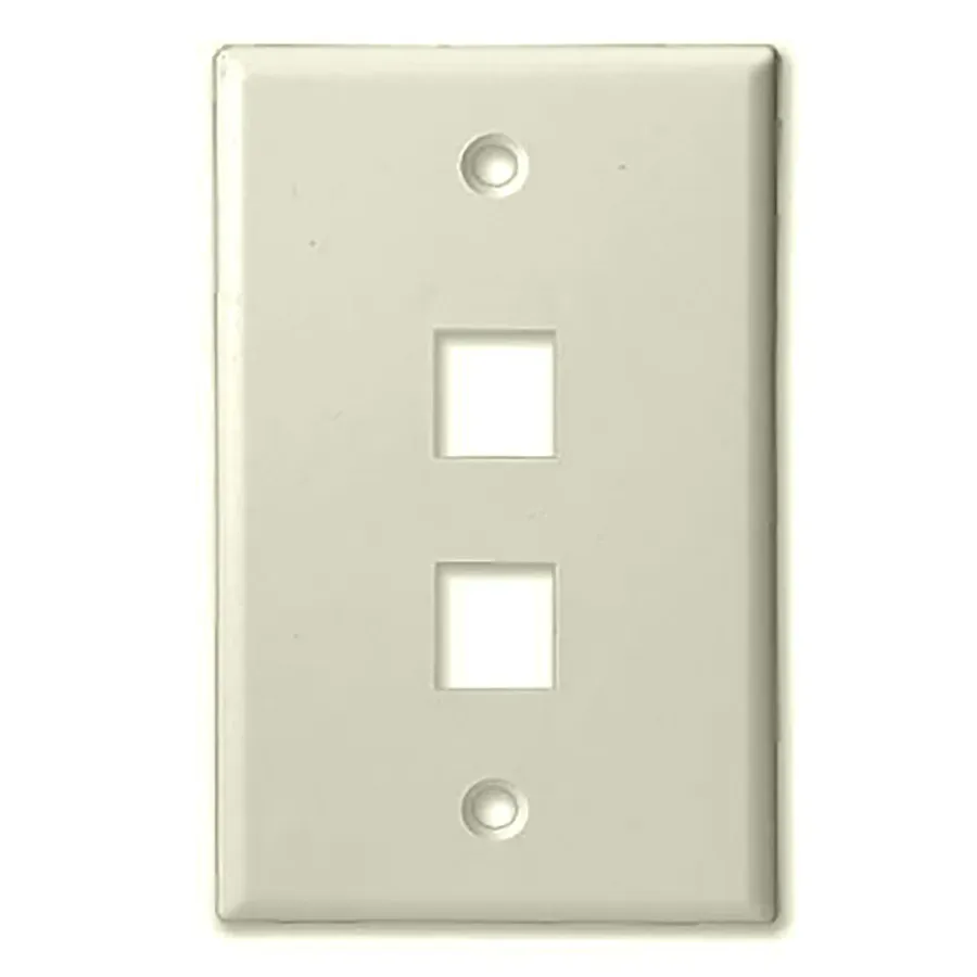 Simply45 302-AL frontplade 2-port almond 10 stk