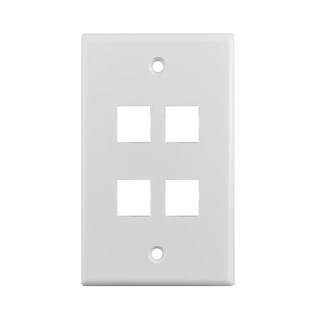 Simply45 S45-3204W keystone vægplade 4 port hvid