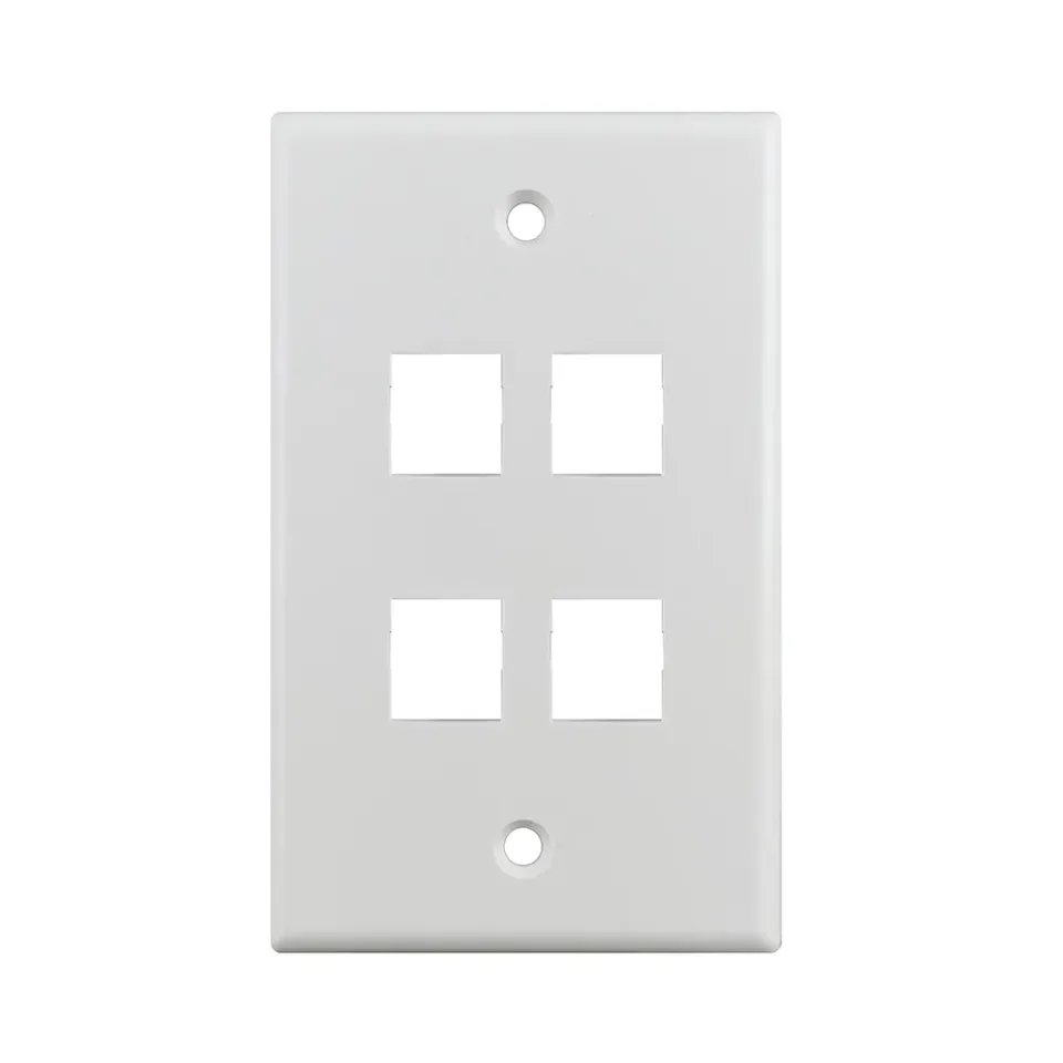 Simply45 S45-3204W keystone vægplade 4 port hvid