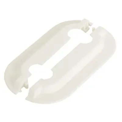 Dobbelt gulvroset 18/20mm hvid 50mm 1 stk