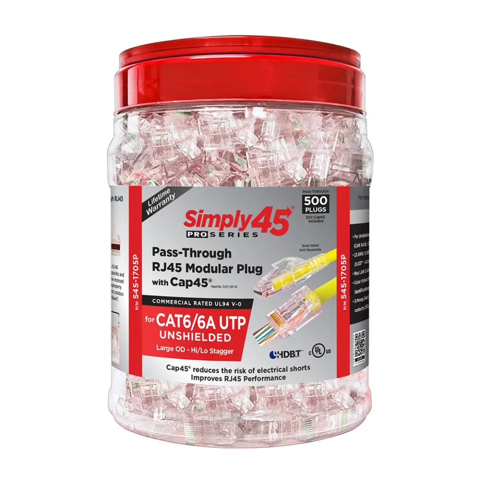 Simply45 ProSeries S45-1700P RJ45 stik 500 stk Cat6a