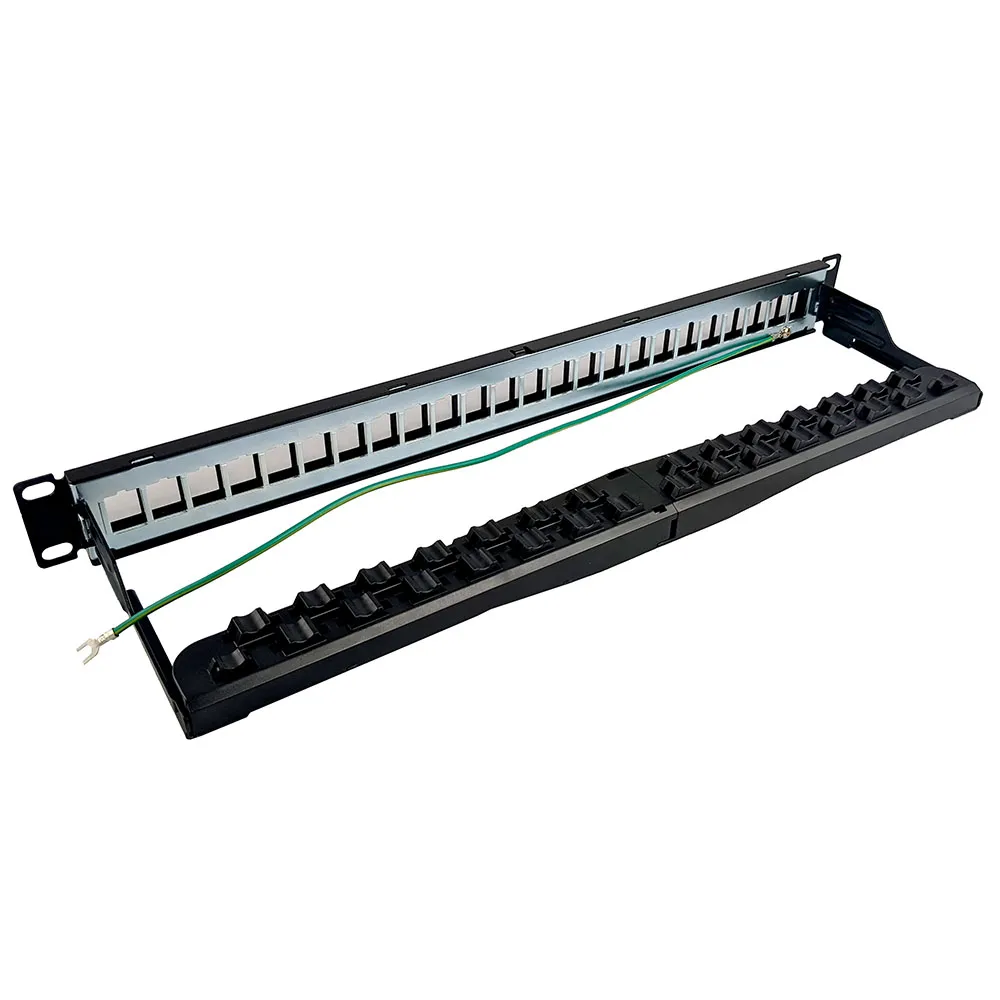 Simply45 24-port patchpanel 19" skærmet tomt 1U