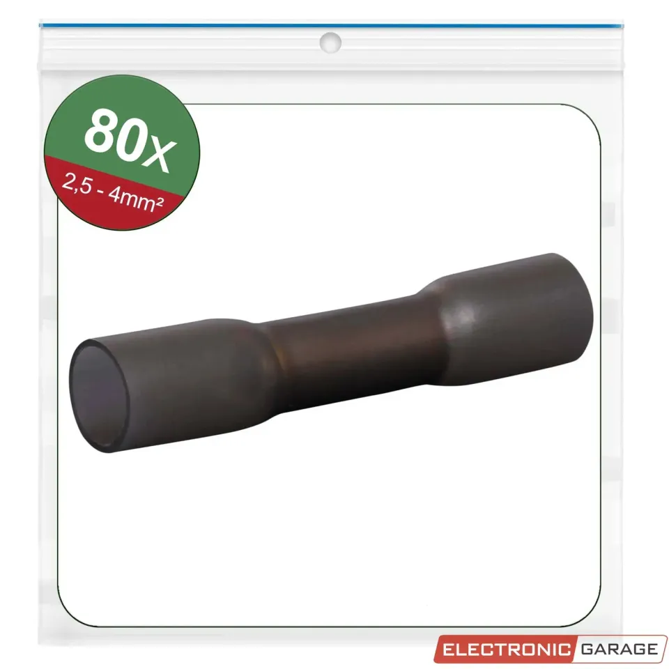 Electronic Garage stødforbinder 2,5-4 mm² sort 80 stk krymp