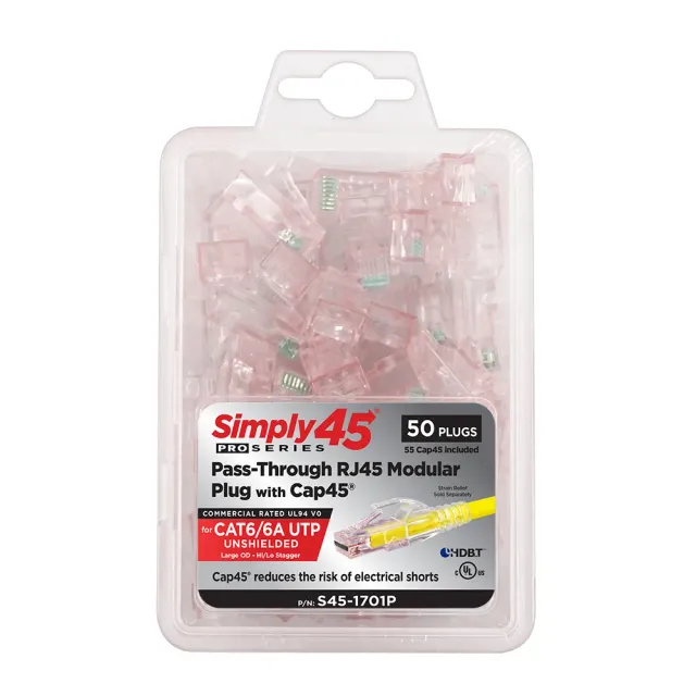 Simply45 ProSeries S45-1700P RJ45 stik Cat6 50-pak
