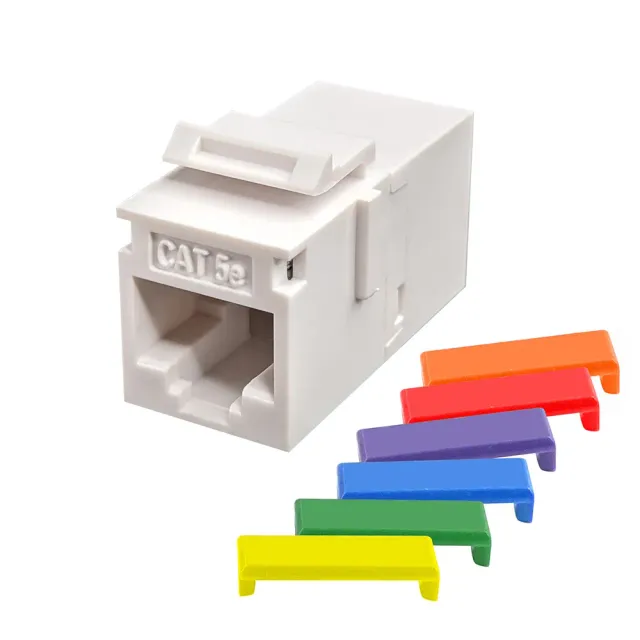 Simply45 Cat5e keystone feed-thru samler hvid uskyldet