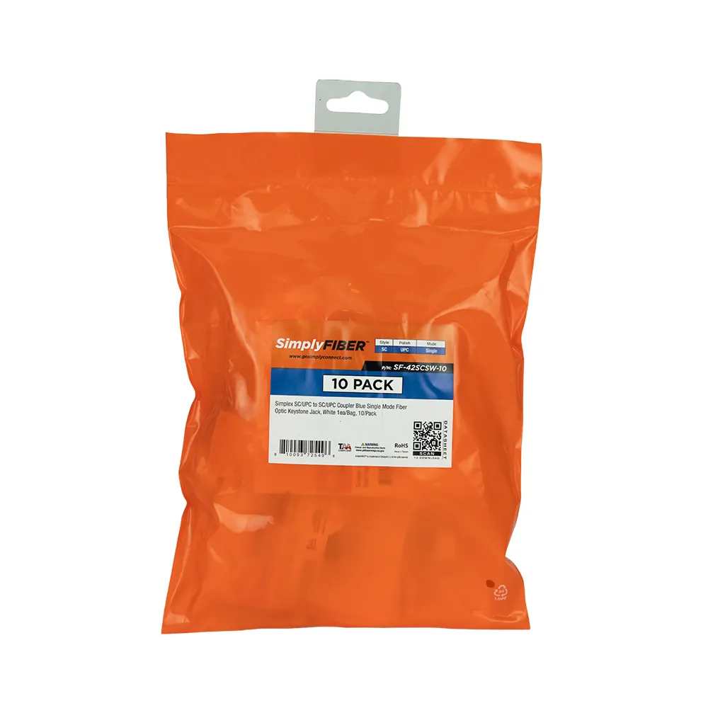 Simply45 SC/UPC keystone fiberkobling hvid 10-pak SM