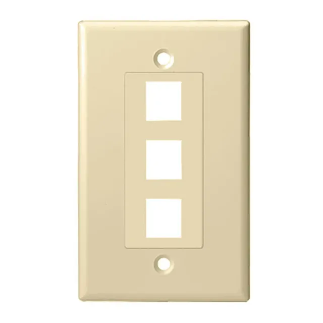 Simply45 203D-IV vægplade 3-port elfenben 10 stk