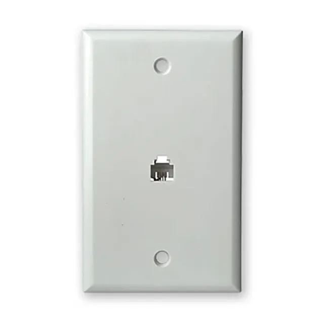 Simply45 219-WT telefonplade hvid 4-leder 10-pak