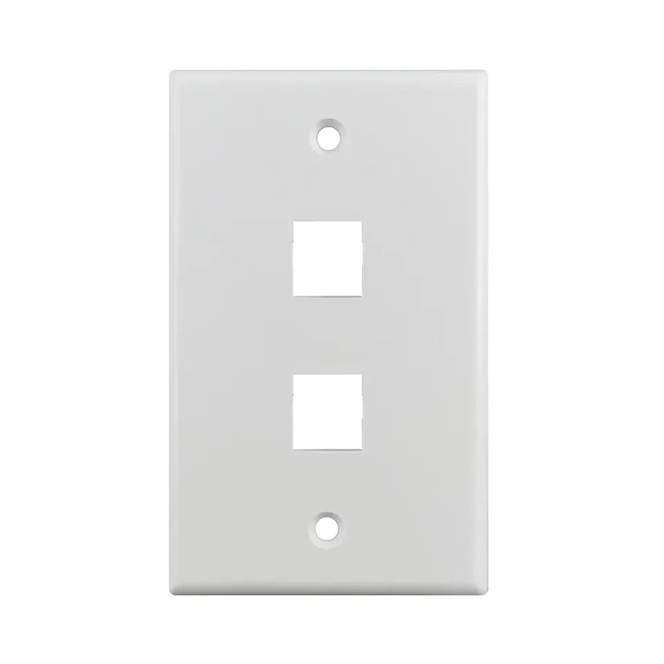 Simply45 S45-3202W vægplade 2-port hvid