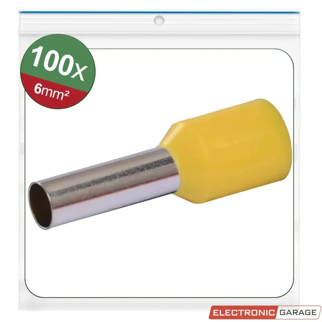 Electronic Garage EG 22C431 terminalrør 6 mm² gul 100 stk
